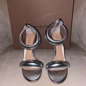 Gianvito Rossi Metallic Silver Bijoux